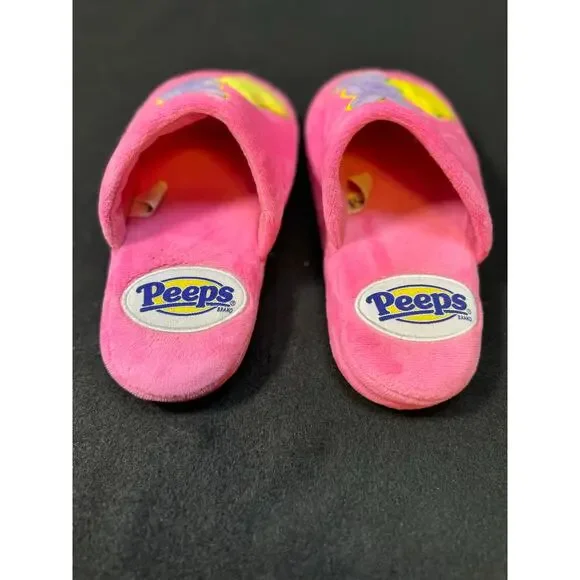 Girls Pink Peeps House Slippers, Size 13-1 - Picture 3 of 6